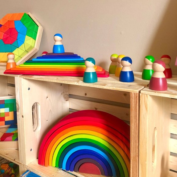 Greenwalnut's Large Rainbow Stacker Bundle, Rainbow Stacker ,Dolls , Semi Circle - Picture 10 of 11